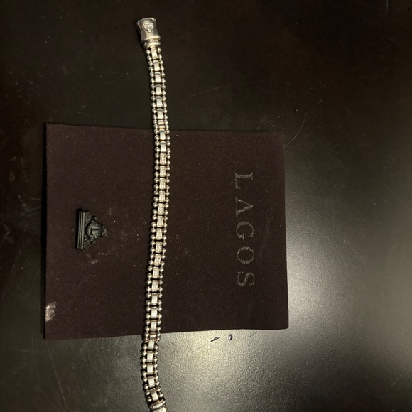 LAGOS CAVIAR SPARK DIAMOND LINK BRACELET 7mm - Picture 5 of 7